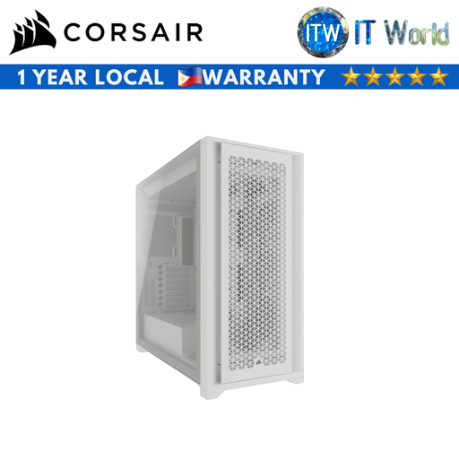 [CS-CC-9011262-WW] Corsair 5000D CORE AIRFLOW Mid-Tower Tempered Glass ATX PC Case (Black | White) (White)
