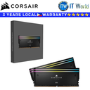 Corsair DDR5 RAM 32GB (2x16GB) 6000Mhz Dominator Titanium Desktop Memory Black (CS-CMP32GX5M2B6000C30)