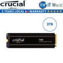 Crucial T500 PCIe Gen4 NVMe M.2 Internal SSD with heatsink (1TB | 2TB) (2TB)