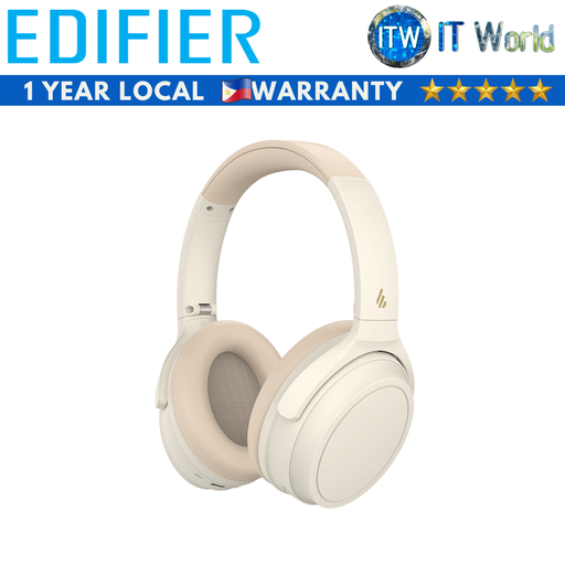 [WH700NB (Ivory)] Edifier Wireless Headset Headphones WH700NB Ivory On-Ear Noise Cancellation (Ivory) (Ivory)