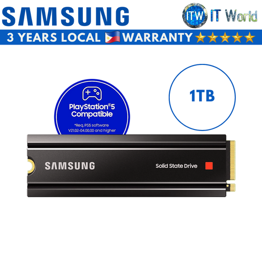 [MZ-V8P1T0CW] Samsung 980 Pro with Heatsink PCIe 4.0 M.2 Internal SSD (1TB | 2TB) (1TB) (1TB)