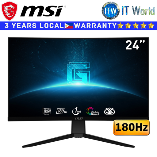 [G2422C] MSI Curved Gaming Monitor G2422C 24&quot; 1920x1080 FHD, 180Hz, VA, 1ms MPRT, 1500R, Anti-Flicker