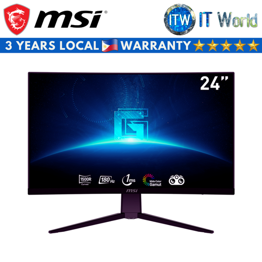 [G2422C] MSI G2422C - 24&quot; (1920 x 1080 FHD) / 180Hz / VA / 1ms (MPRT) / 1500R Curved Gaming Monitor