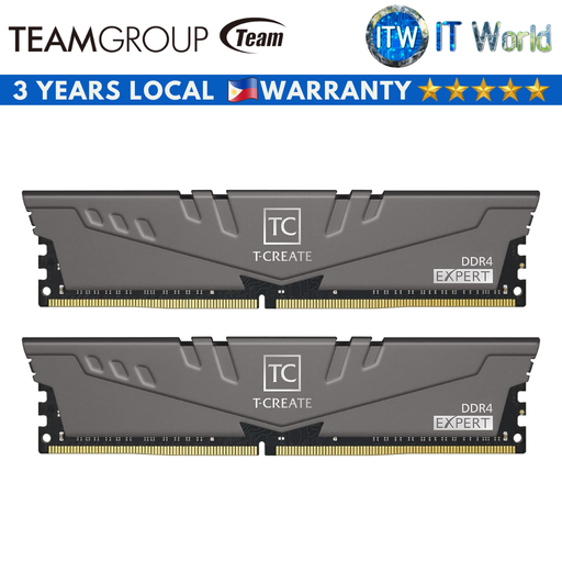 [TTCED416G3600HC18JDC01] Teamgroup T-Create 16GB(2x8GB) 3600MHz CL18 DDR4 Desktop Memory (Titanium) (TTCED416G3600HC18JDC01)