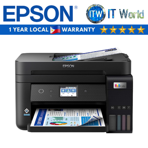 [L6290] Itw | Epson Ecotank L6290 A4 Wi-Fi Duplex All-in-One Ink Tank Printer with ADF (Black, No Storage)