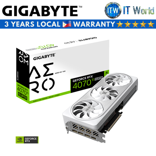 [GV-N407TSAERO-OC-16GD] Gigabyte Geforce RTX 4070 Ti Super Aero OC 16GB GDDR6X Graphic Card (GV-N407TSAERO-OC-16GD)