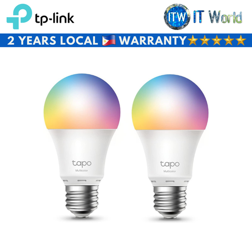 [Tapo L530E(2-pack)] TP-link Tapo L530E(2-pack) Smart Wi-Fi Light Bulb, Multicolor