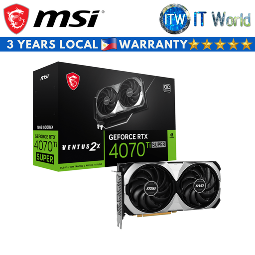 [RTX4070 TI SUPER 16G VENTUS 2X OC] MSI Geforce RTX 4070 Ti Super 16GB GDDR6X Ventus 2X OC Graphic Card