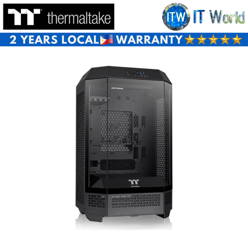 [CA-1Y4-00S1WN-00] Thermaltake mATX Computer Case The Tower 300 Micro Tower Chassis (Black) (Black)