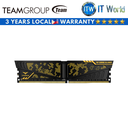 Teamgroup Vulcan TUF Gaming Alliance 8GB(1X8GB) CL18 1.35V DDR4 Desktop Memory (TLTYD48G3600HC18J01)