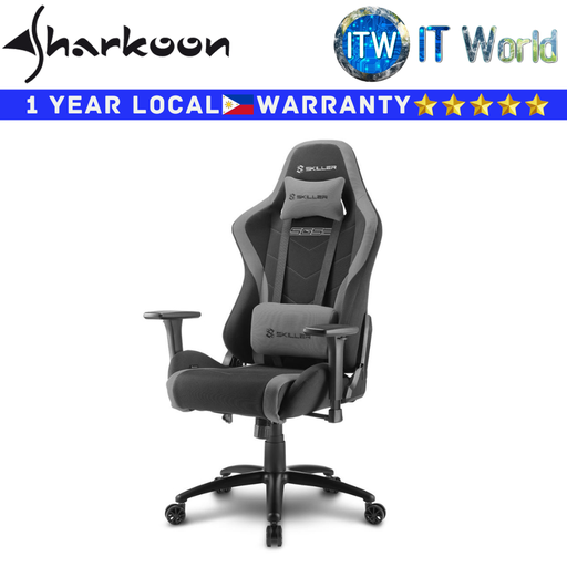 [Skiller SGS2 BLACK/GREY] Sharkoon Gaming Chair Skiller SGS2 Grey Fabric (Grey)