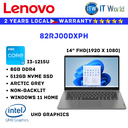 Lenovo Laptop Ideapad 3 14IAU7 | i3-1215U | DDR4 8GB | 512GB SSD | UHD (82RJ00DXPH)