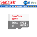 SanDisk SD Card Memory Card 16GB Ultra microSDHC/microSDXC (SDSQUNS-016G-GN3MN)