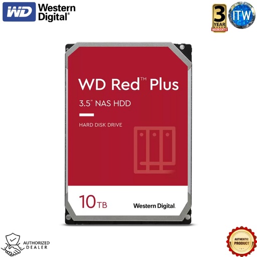 [WD101EFBX-68B0AN0] Western Digital 10TB WD Red Plus NAS Internal Hard Drive 7200RPM, SATA 6Gb/s, 256MB, 3.5&quot; -WD101EFBX (Red, 10TB)