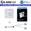 Lian Li PC Fan UNI Fan TL 120 Fluid Dynamic Bearing Single Fan (Black/White) (White)