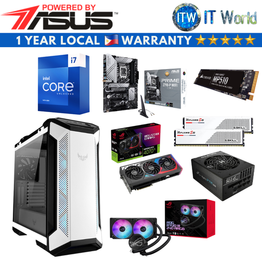 [Black Knight Build] Gaming PC Powered by ASUS Desktop Computer Set Black Knight Build i7-14700K 4070 Ti RTX