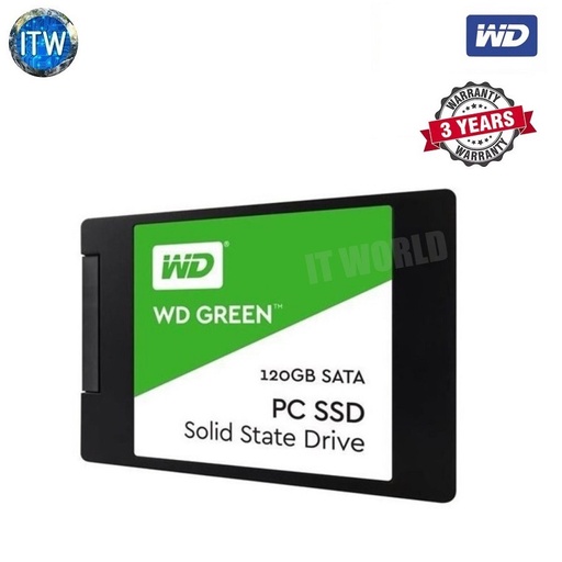 [WDS120G2G0A] Western Digital WD Green 120GB 2.5&quot; SATA III 3D NAND SSD Solid State Drive - WDS120G2G0A (Green, 120GB)