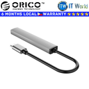 Orico USB Hub USB Type-C to USB 3.0 Hub Docking Station Aluminum Alloy Gray (AH-13-GY-BP)