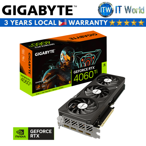 [GV-N406TGAMING-OC-8GD] Gigabyte RTX 4060 Ti Gaming OC 8GB GDDR6 Geforce Graphic Card (GV-N406TGAMING-OC-8GD)