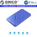 Orico Hard Drive HDD Enclosure 25PW1-C3 2.5" USB 3.1 Gen1 Type-C (Black | Blue | Pink | White) (Blue)