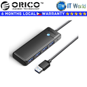 Orico USB Hub PW Series Side-plug 4-Port USB 3.0 Hub Black (PAPW4A-U3-015-BK)