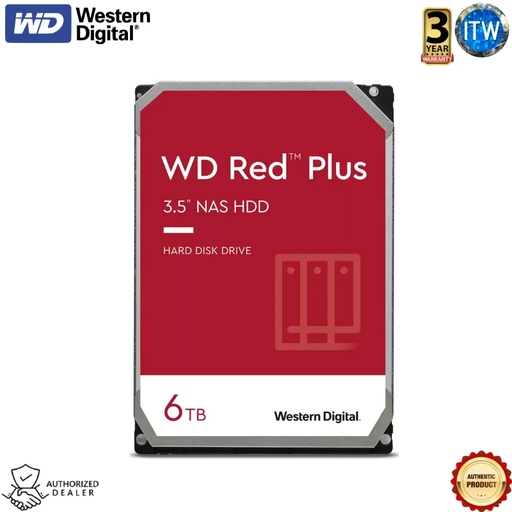 [WD60EFPX] ITW | Western Digital Red 6TB SATA 6Gb/s 256MB 5400RPM NAS HDD (WD60EFPX) (Red, 6TB)