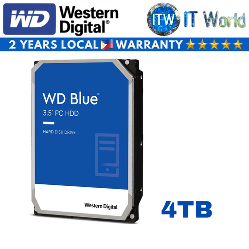 [WD40EZAX-00C8UB0] Western Digital Blue 4TB 3.5-inch 256MB 5400RPM PC HDD (WD40EZAZ-00SF3B0) (4TB)