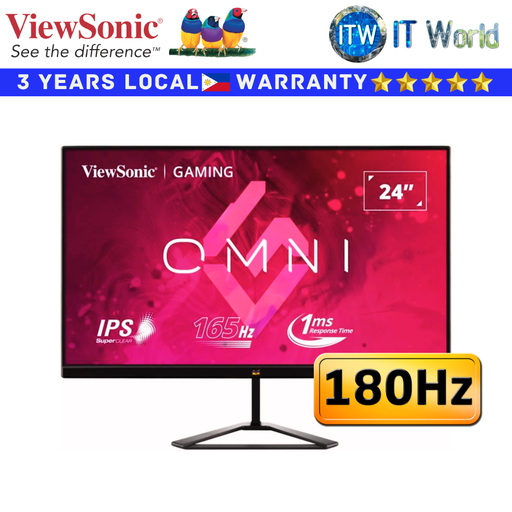 [VX2479-HD-PRO] Viewsonic Gaming Monitor 24&quot; (1920x1080 FHD) / 180Hz / IPS / 1ms MPRT / VX2479-HD-PRO