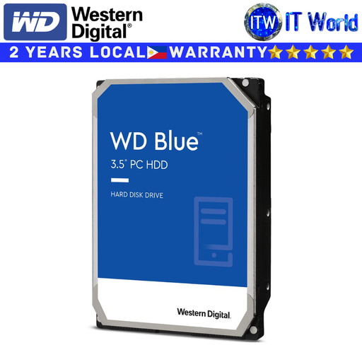 [WD10EZEX] Western Digital Hard Drive HDD 1TB WD Blue 3.5&quot; 64MB Cache 7200RPM SATA 6Gb/s Internal (WD10EZEX) (1TB)