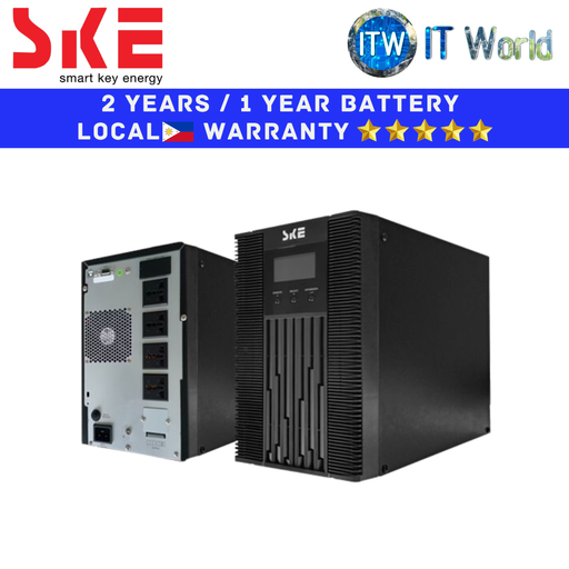 [GH11-3KVA] SKE UPS Power Supply UPS 3000VA-2400W, On-line Double Conversion, 4 Sockets (GH11-3KVA)