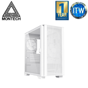 Montech Air 100 Lite Mini Tower Tempered Glass PC Case (Black/White) (White)