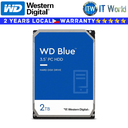 Western Digital Hard Drive HDD 2TB Blue 5400RPM 64MB (WD20EARZ)