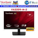 Viewsonic Monitor VA2209-H-2 22" (1920 x 1080 FHD) / 100Hz / IPS / 1ms / Flicker-free