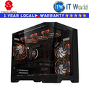 Coolman Computer PC Case Spectra M-ATX Case Tempered Glass (Black)