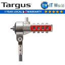 Targus PA410BX Black Defcon T-Lock Resettable Combo Cable Lock (PA410BX-71)