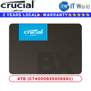 Crucial 4TB SSD BX500 2.5-inch SATA 6Gb/s Read 540MB/s Write 500MB/s Internal (4TB)