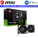 MSI RTX 4070 Ventus 2X E 12GB GDDR6X OC Geforce Graphic Card