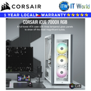 Corsair Computer PC Case iCUE 7000X RGB White Full Tower Tempered Glass (CS-CC-9011227-WW)