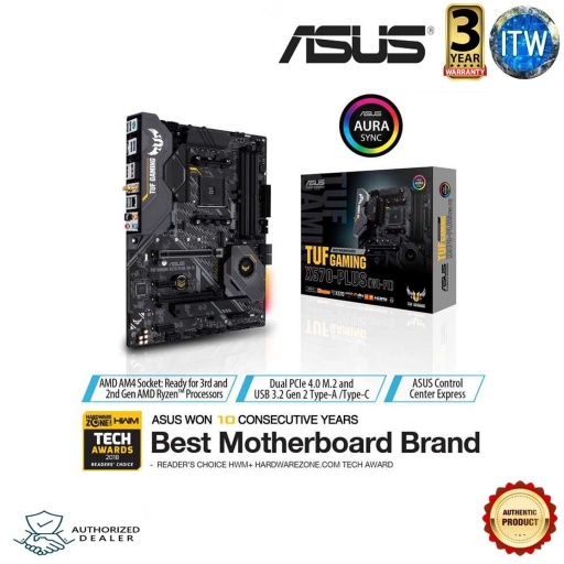 [ASUS TUF Gaming X570-Plus (Wi-Fi)] ASUS TUF Gaming X570-Plus (Wi-Fi) ATX AM4 AMD X570 Chipset Gaming Motherboard