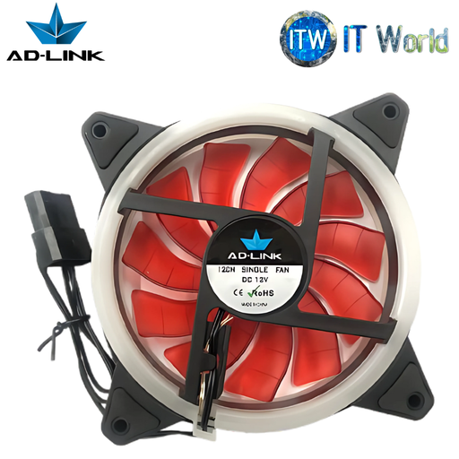 [12CM CASE FAN] AD-Link PC Fan 12cm Case Fan RED LED Single Fan DC 12V