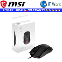 MSI Gaming Wired Mouse Forge GM100 Black RGB LED Optical Mouse Sensor Durable Switches