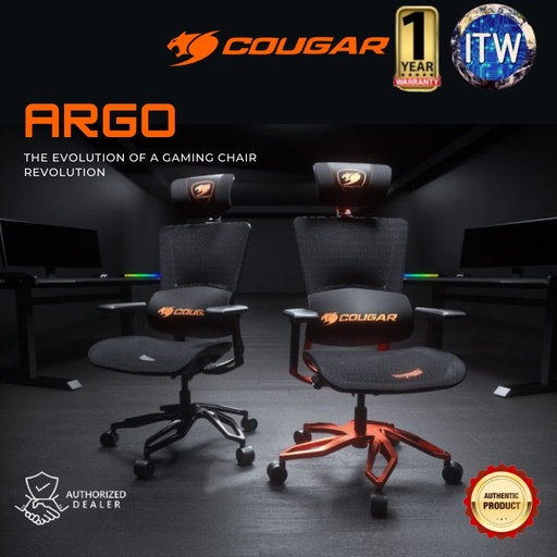 [COUGAR ARGO Gaming Chair] COUGAR ARGO  Ergonomic Gaming Chair (Orange)