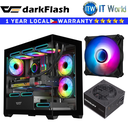 DarkFlash Bundle DS900M Tempered Glass Case / Infinity 8 Cooling Fan / AE650 Non-Modular PSU