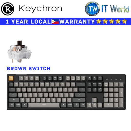 [C2PM3 - Brown] Keychron Wired Mechanical Keyboard C2 Pro QMK/VIA Hot-Swap RGB Backlight (Brown Switch) (Brown Switch)