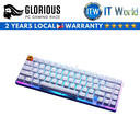 Glorious Wired Mechanical Gaming Keyboard GMMK2 White Pre-Built Compact 65% (Fox Switch)