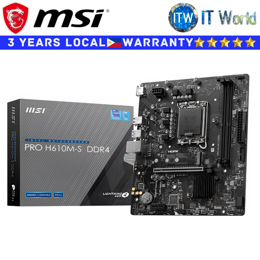 [PRO H610M-S DDR4] MSI Motherboard Pro H610M-S DDR4 microATX LGA1700 DDR4