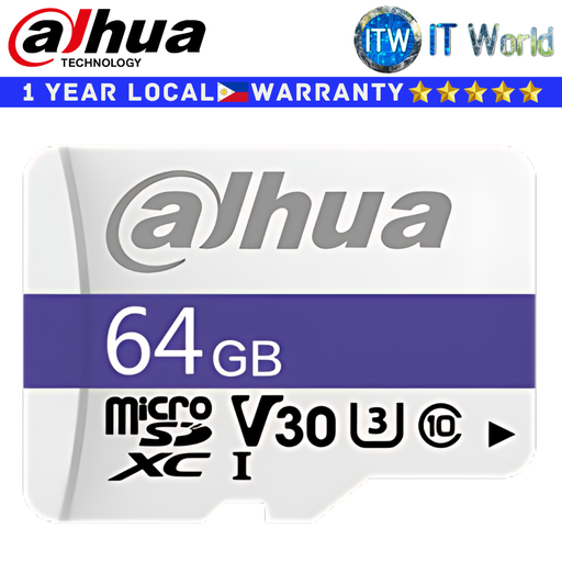 [DHI-TF-C100/64GB] Dahua Micro SD Card Memory Card C100 Data Flash Memory 64GB (DHI-TF-C100/64GB) (64GB)