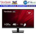 Viewsonic Monitor VA3208-4K-MHD 32" 3840x2160 UHD / 60Hz / VA / 3ms / with Built-in Speakers