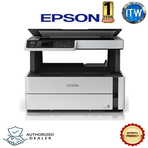 [EcoTank M2140] 2019 Model Epson EcoTank Monochrome M2140 All-in-One Ink Tank Printer (Off White)