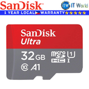 SanDisk Micro SD Card Memory Card Ultra 32GB microSDHC UHS-I Card (SDSQUA4-032G-GN6MN)